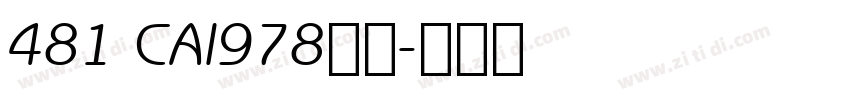 481 CAI978字体字体转换